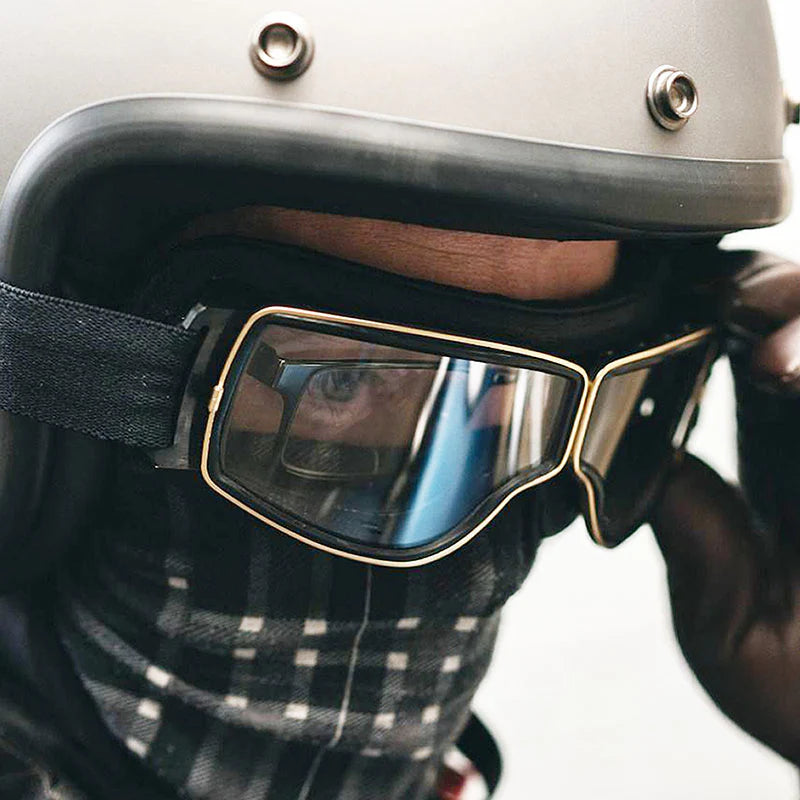 Vintage Motorcycle Goggles - Fit Over Glasses